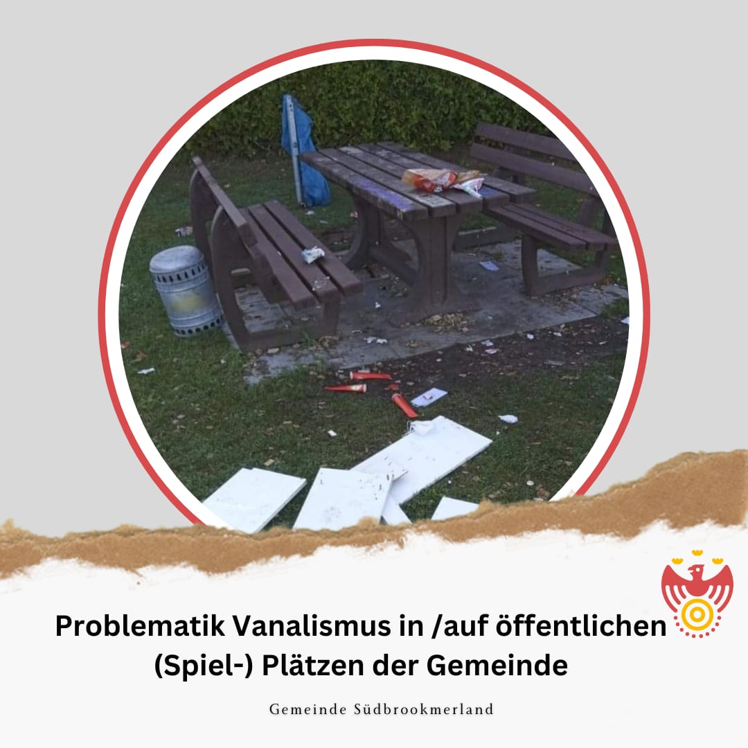 Vandalismus auf öffentlichen Spielplätzen der Gemeinde