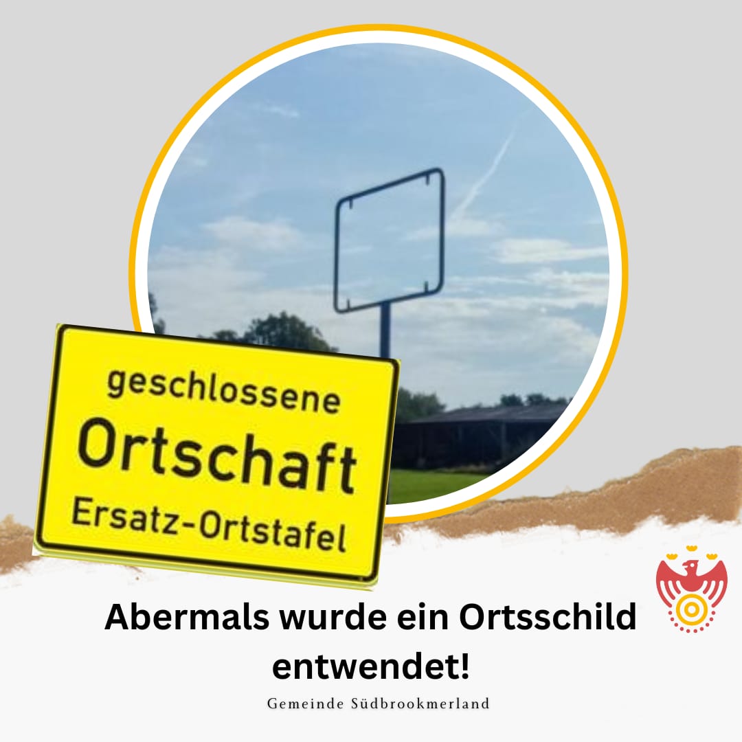 Fehlendes Ortsschild