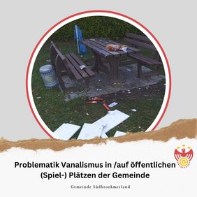 Vandalismus auf öffentlichen Spielplätzen der Gemeinde