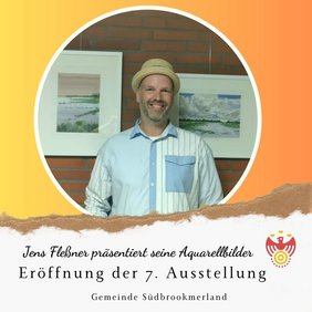 Jens Fleßner präsentiert seine Aquarellbilder